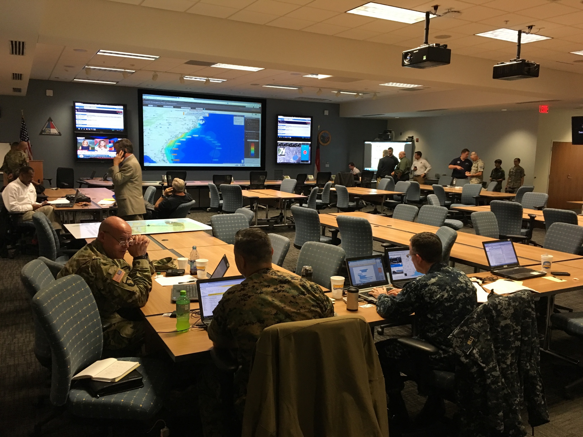 The CERA website is used during Hurricane Matthew preparations at the NCEM Emergency Operations Center.